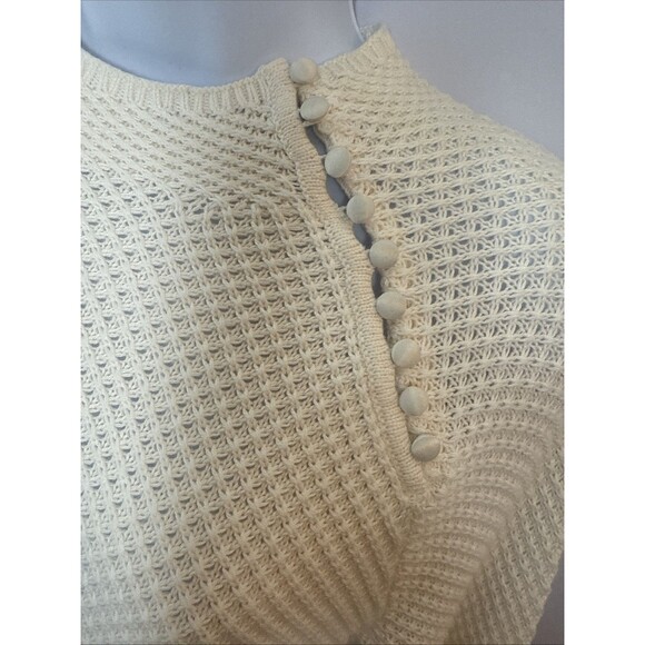 LOFT Womens Open-Knit Cream Small‎ Sweater Lightweight Feminine Classic - Picture 2 of 8